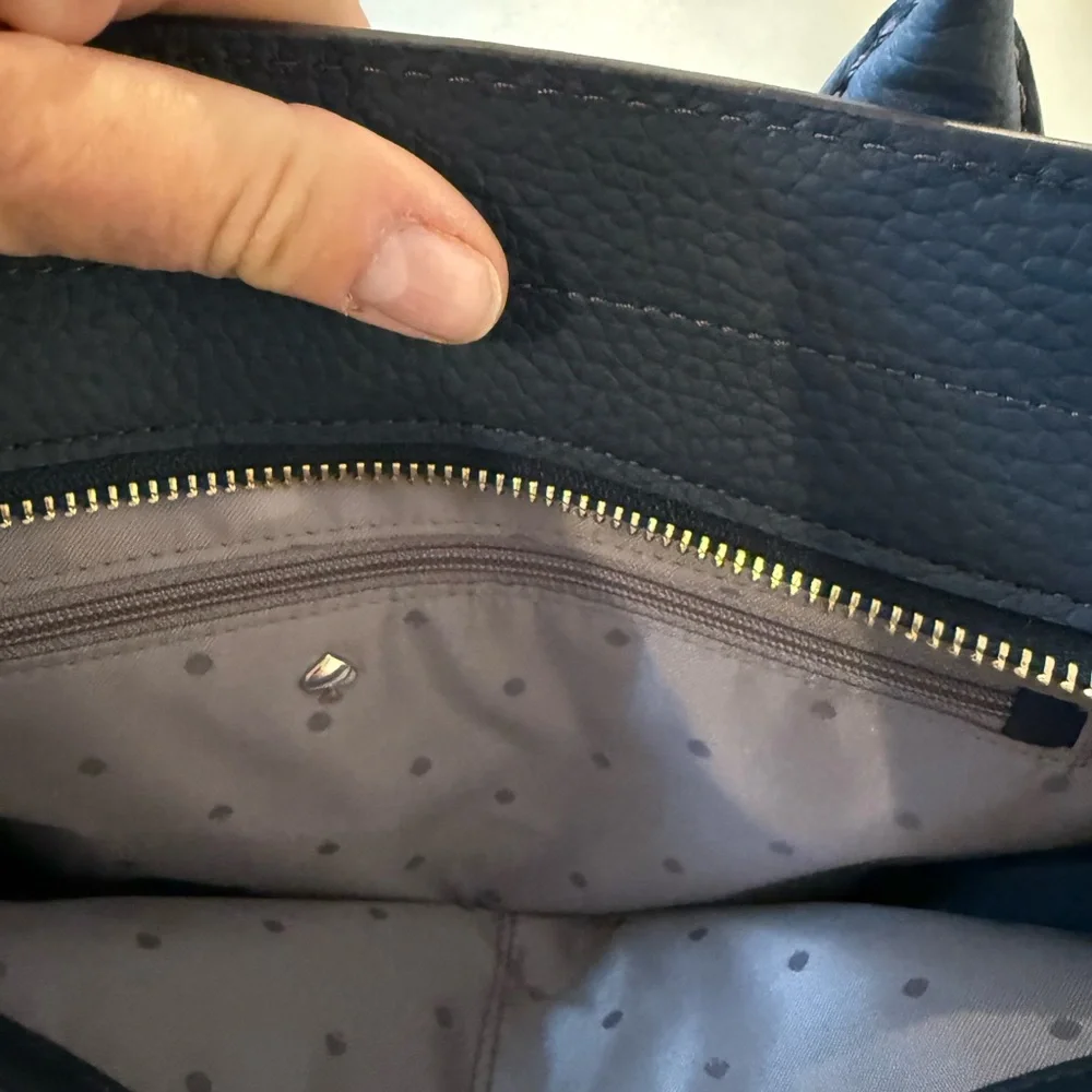 Kate Spade Navy Leather Satchel - Picture 4 of 6